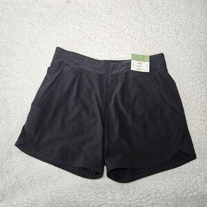 Women's Lands' End Black Swim Shorts Sz. 8 Quick-Dry Lined w Pockets Lightweight